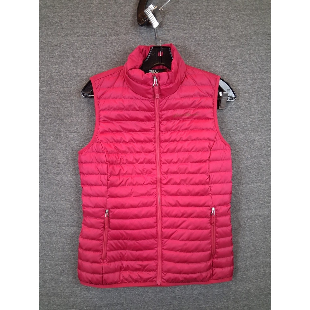 Eddie Bauer Womens Jacket XS Pink Puffer 650 Goose Down Hiking Gorp Barbiecore